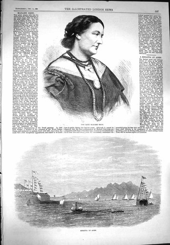 Old antique print 1869 - print,