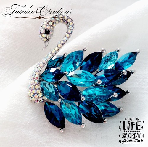 Swan bird brooch pin - swan,