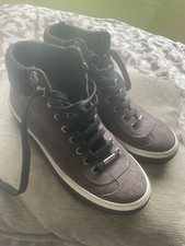 JIMMY CHOO ARGYLE HIGH TOP TRAINERS 39.5 UNISEX