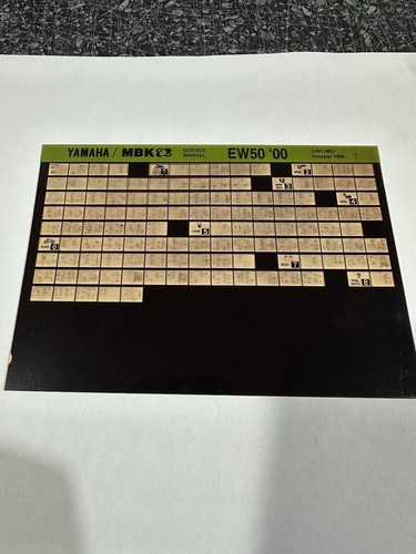 Genuine yamaha ew50 - genuine, microfiche