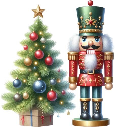 Christmas nutcracker wall art - christmas,