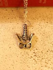 Anatomical Pelvis Spine Vertebrae Skeleton Bones necklace biology