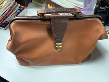 Italian Leather Unusual Doctors Bag Brown