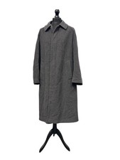 Men's BUGATTI Grey Wool Cashmere Blend Single Breasted Long Coat Size 38R BC2 