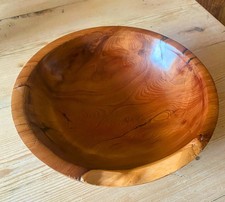 Hand Turned Yew Bowl - Signed