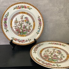 Vintage 2 Washington Pottery Ironstone Indian Tree Plates 25cm / 10”