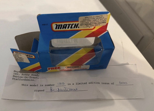 Matchbox box limited edition - matchbox,