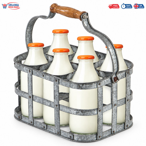 Galvanised milk bottle - galvanised,