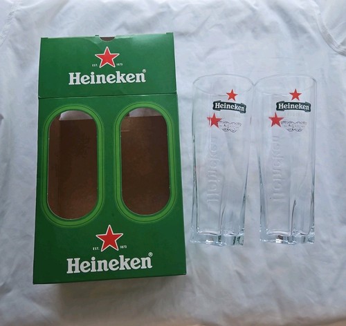 Heineken pint beer glasses 2 - heineken,