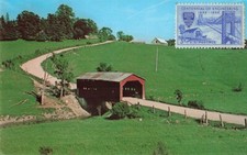 Postcard Wooden Covered Bridge