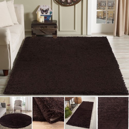 Shaggy rug modern chocolate - rug,