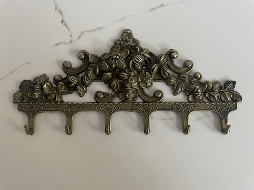 Vintage intricate floral brass - intricate,