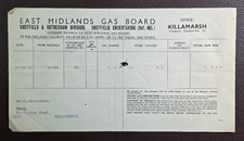 1950 East Midlands Gas Board Sheffield & Rotherham Div Killamarsh Gas Bill