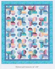 562  QUILT JELLY ROLLS & YARDAGE 66 x 80" SNOWBALLED QUILT SEWING PATTERN COPY