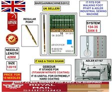 ADLER 167 134-35 SAN 5 NM120/19 GEBEDUR WALKING/FOOT INDUS SEWING MACHINE NEEDLE