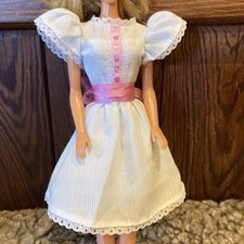 Vintage Barbie / Sindy outfit white dress pink detail 1960’s great condition