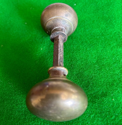 Old vintage brass door - old, knobs
