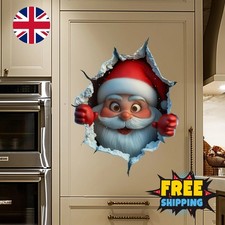 1PC Christmas Santa Wall Sticker PVC Waterproof DIY Door Window Home Decor