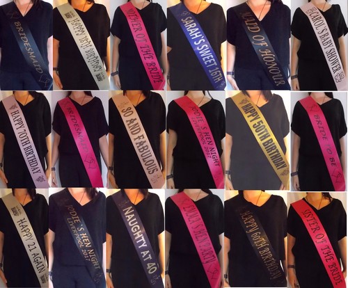 Personalised birthday sash - birthday, /