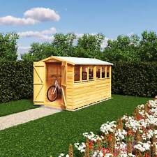 Overlap Double Door 10x6 Storage Shed - Outdoor Wooden Garden Shed