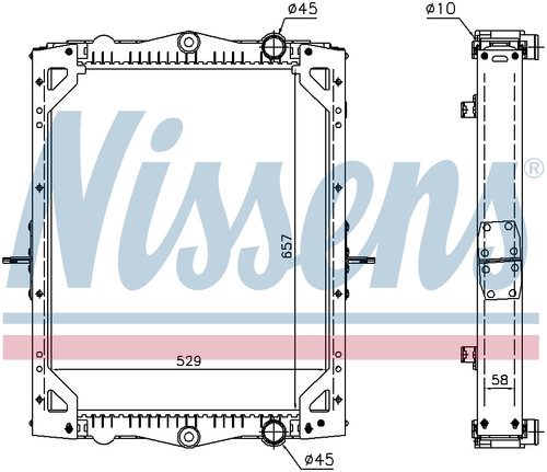 Nissens coolant radiator - nissens, 61452