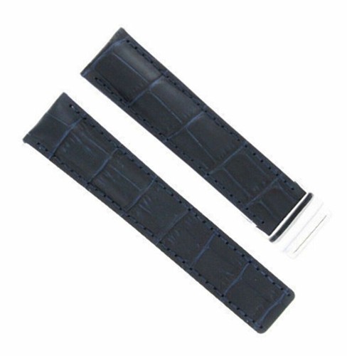 22mm blue leather - 22mm, replacement