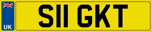 Number plate s11 - plate,