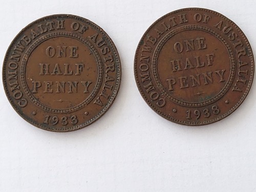 Australia half penny coins - australia,