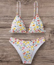 Ladies size 12 bikini set BNWOT  Bright floral print