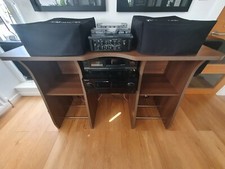 Sefour X30 Walnut Brown Console Stand DJ Equipment Desk Record Storage RRP £340