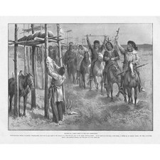 NATIVE AMERICAN INDIANS Salute to a Dead Chief in North West Antique Print 1899