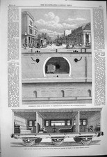 Original Old Antique Print