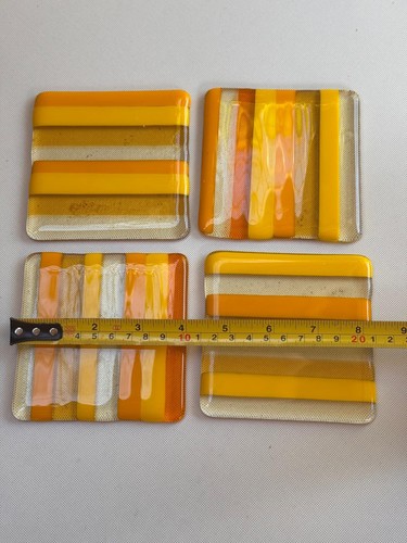 Set handmade fused art - set, 4
