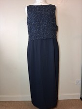 Navy multi coloured beaded