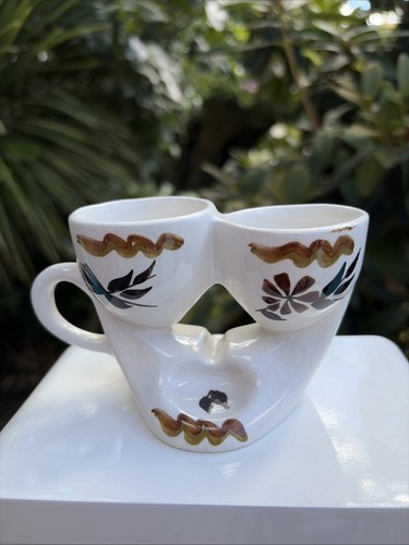 Babacombe pottery double egg - babacombe,