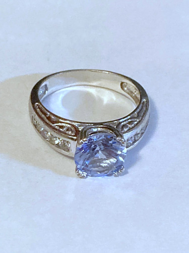 Diamonique vintage blue topaz - diamonique,