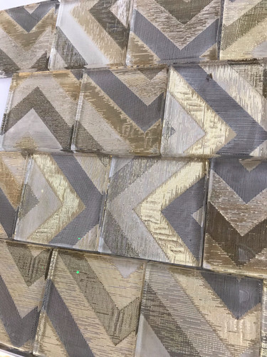 Golden arrows glass mosaic - arrows,