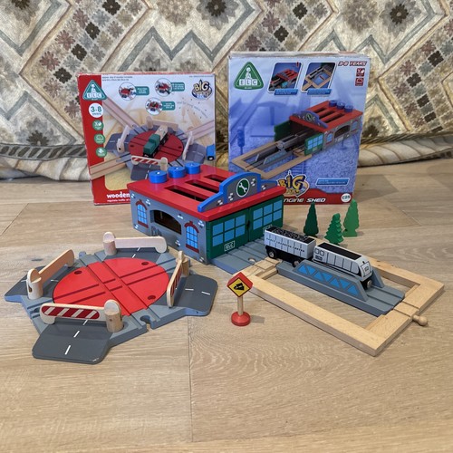 Wooden railway train engine - wooden,
