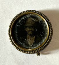 Victorian Tintype Photo Brooch