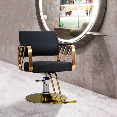 Black leather hydraulic salon - hydraulic,