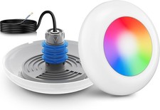 LyLmLe LED Pool Light with External Thread 1 1/2", 15W Screw-in RGB Multicolour