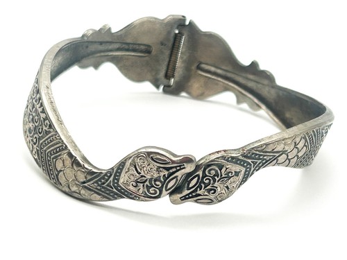Vintage snake clamper bangle - clamper,