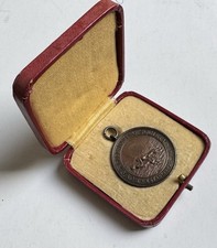 1938 Life-Saving Swimming Award Medal In Original Leather Box.