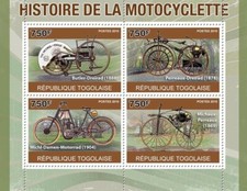 Togo 2010 MNH - Motorcycling History (Butler-Dreirad, Perreaux-Dreirad).