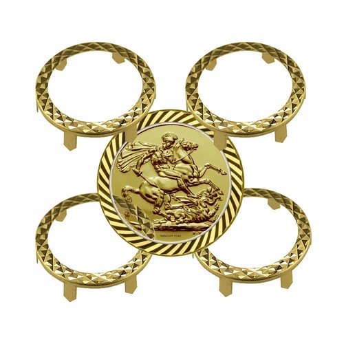 9ct solid gold claw - 4, half