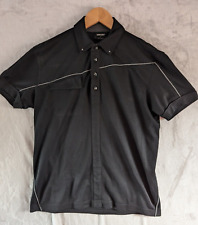 Galvin Green Mens Golf Polo Shirt Size M black with white trim -polyester/cotton