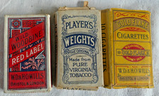 Vintage 3 x Cigarette Packets Woodbine Red Label Players Weights Gold Flake