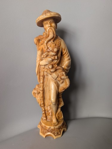 Faux ivory vintage figurine - ivory,