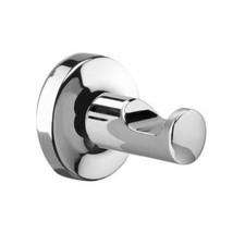 Bathroom Robe Hook Towel Double Single Chrome Square Round Metal Door Modern UK