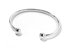 STERLING SILVER TORQUE BANGLE
